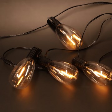 Brilagi - Guirlande décorative LED d'extérieur 10xLED/3xAA 3,2m IP44 blanc chaud