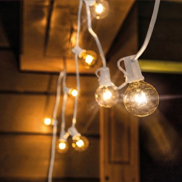 Brilagi - Guirlande décorative LED d'extérieur GIRLANDA 10xE12/0,6W/230V 8m blanche IP44 blanc chaud