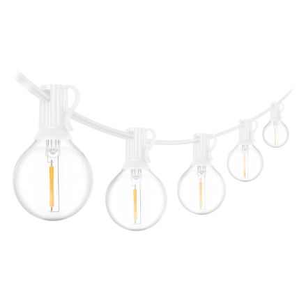 Brilagi - Guirlande décorative LED d'extérieur GIRLANDA 10xE12/0,6W/230V 8m blanche IP44 blanc chaud