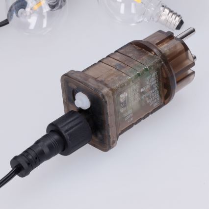Brilagi - Guirlande LED décorative d'extérieur GIRLANDA 25xE12/0,6W/230V 20m noire IP44 blanc chaud + télécommande