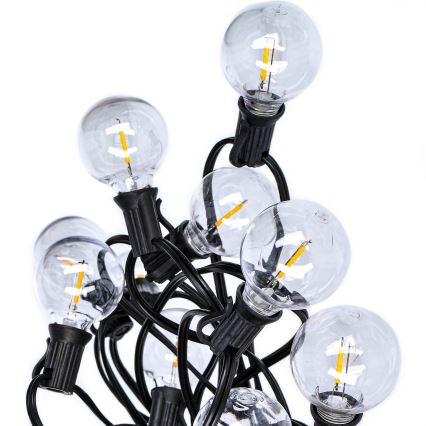 Brilagi - Guirlande lumineuse d'extérieur LED GIRLANDA 25xE12/0,36W/24m noire IP44 blanc chaud