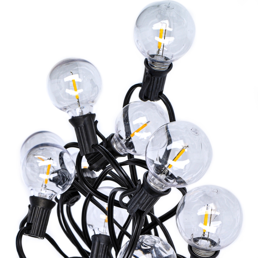 Brilagi - Guirlande lumineuse d'extérieur LED GIRLANDA 25xE12/0,36W/24m noire IP44 blanc chaud
