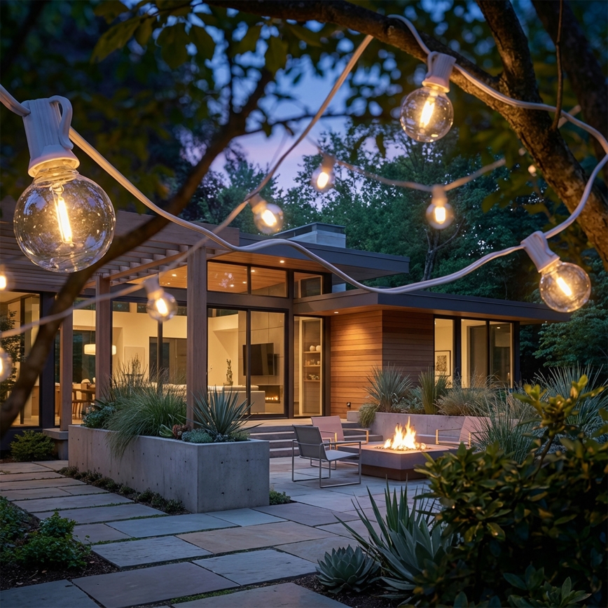 Brilagi - Guirlande lumineuse LED décorative d'extérieur GIRLANDA 25xE12/0,8W/230V 20m blanche IP44 blanc chaud