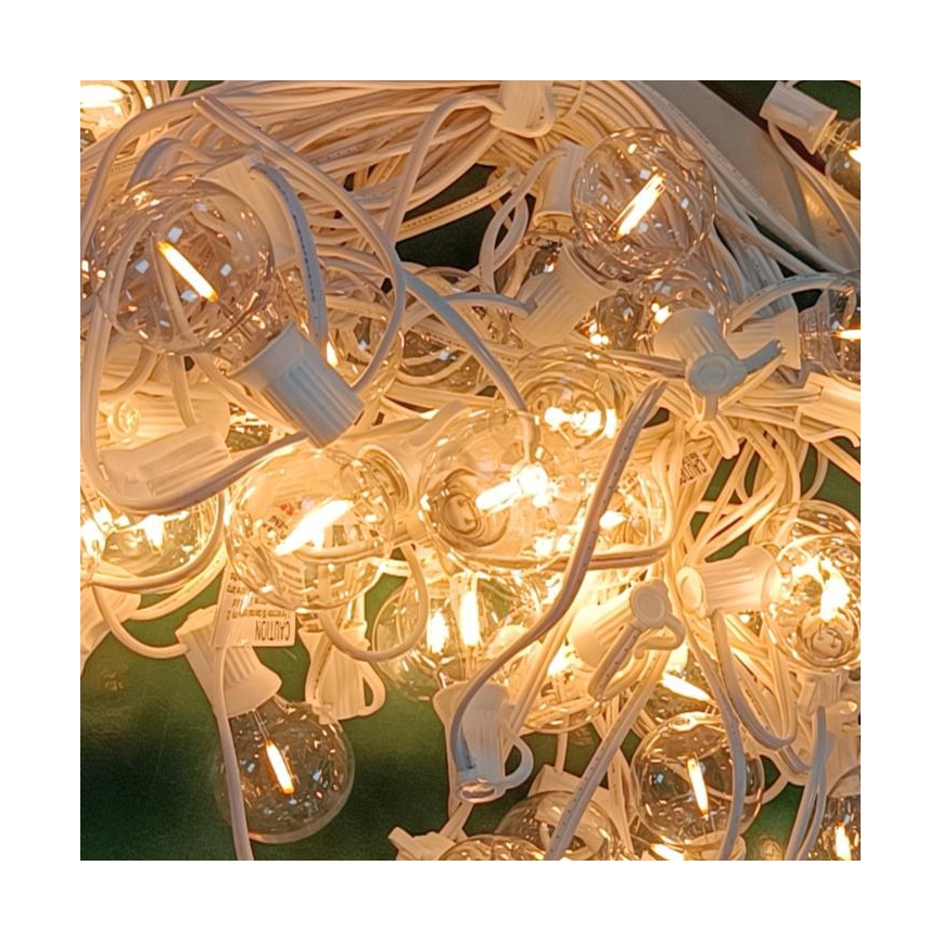 Brilagi - Guirlande lumineuse LED décorative d'extérieur GIRLANDA 25xE12/0,8W/230V 20m blanche IP44 blanc chaud
