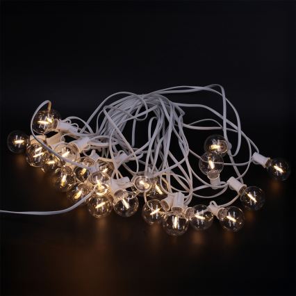 Brilagi - Guirlande lumineuse LED décorative d'extérieur GIRLANDA 25xE12/0,8W/230V 20m blanche IP44 blanc chaud