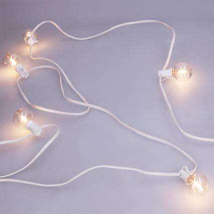 Brilagi - Guirlande lumineuse LED décorative d'extérieur GIRLANDA 25xE12/0,8W/230V 20m blanche IP44 blanc chaud