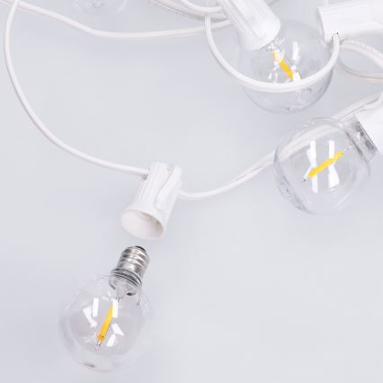 Brilagi - Guirlande lumineuse LED décorative d'extérieur GIRLANDA 25xE12/0,8W/230V 20m blanche IP44 blanc chaud