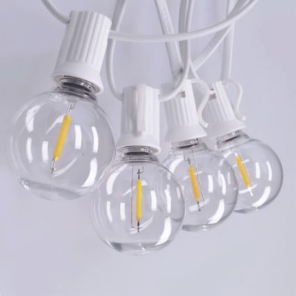Brilagi - Guirlande lumineuse LED décorative d'extérieur GIRLANDA 25xE12/0,8W/230V 20m blanche IP44 blanc chaud