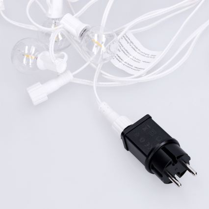 Brilagi - Guirlande lumineuse LED décorative d'extérieur GIRLANDA 25xE12/0,8W/230V 20m blanche IP44 blanc chaud
