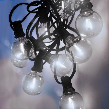 Brilagi - Guirlande LED décorative d'extérieur GIRLANDA 25xE12/0,8W/24V 20m IP44 blanc froid