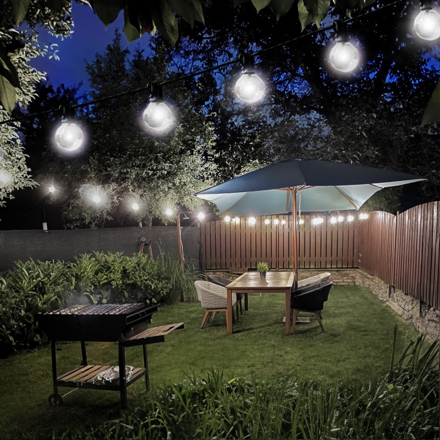 Brilagi - Guirlande LED décorative d'extérieur GIRLANDA 25xE12/0,8W/24V 20m IP44 blanc froid