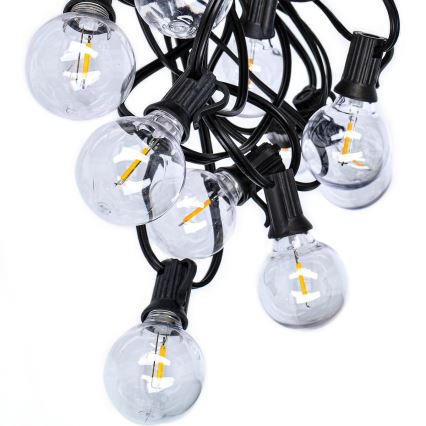 Brilagi - Guirlande LED décorative d'extérieur GIRLANDA 25xE12/0,8W/24V 20m IP44 blanc froid