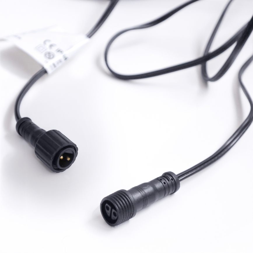 Brilagi - Guirlande décorative LED d'extérieur GIRLANDA 10xE12/0,6W/230V 8m noire IP44 blanc chaud