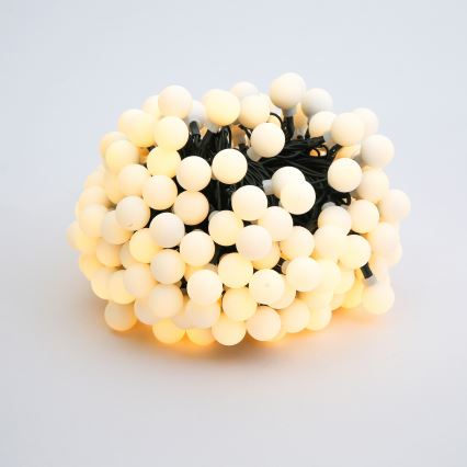 BRILAGI - Guirlande solaire décorative LED BUBBLE 200xLED/8 fonctions 20m IP65 blanc chaud 800 mAh