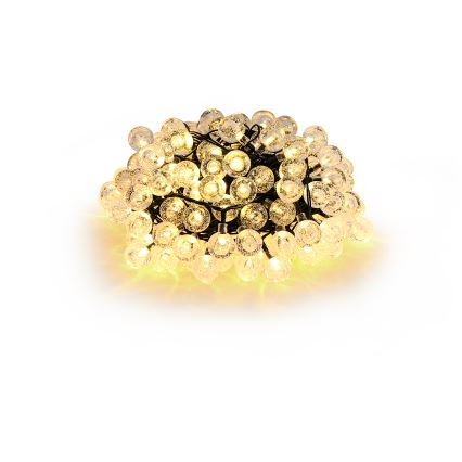 Brilagi - Guirlande solaire décorative LED BUBBLE, 200 LED / 8 fonctions, 20 m, IP65, blanc chaud, 800 mAh