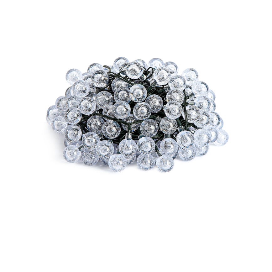 Brilagi - Guirlande solaire décorative LED BUBBLE, 200 LED / 8 fonctions, 20 m, IP65, blanc chaud, 800 mAh