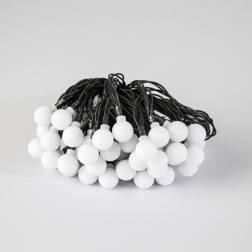 Brilagi - Guirlande décorative solaire LED BUBBLE 50 LED/8 fonctions, 7 m, IP65, blanc chaud, 600 mAh