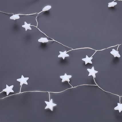 Brilagi - Guirlande LED 40xLED/3xAA 1,8m blanc chaud étoiles