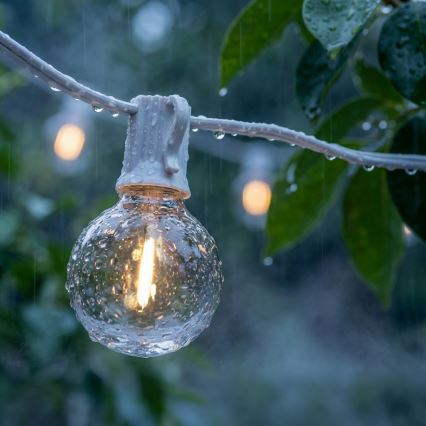 Brilagi - Guirlande LED décorative d'extérieur GIRLANDA 10xE12/0,6W/230V 8m blanche IP44 blanc chaud