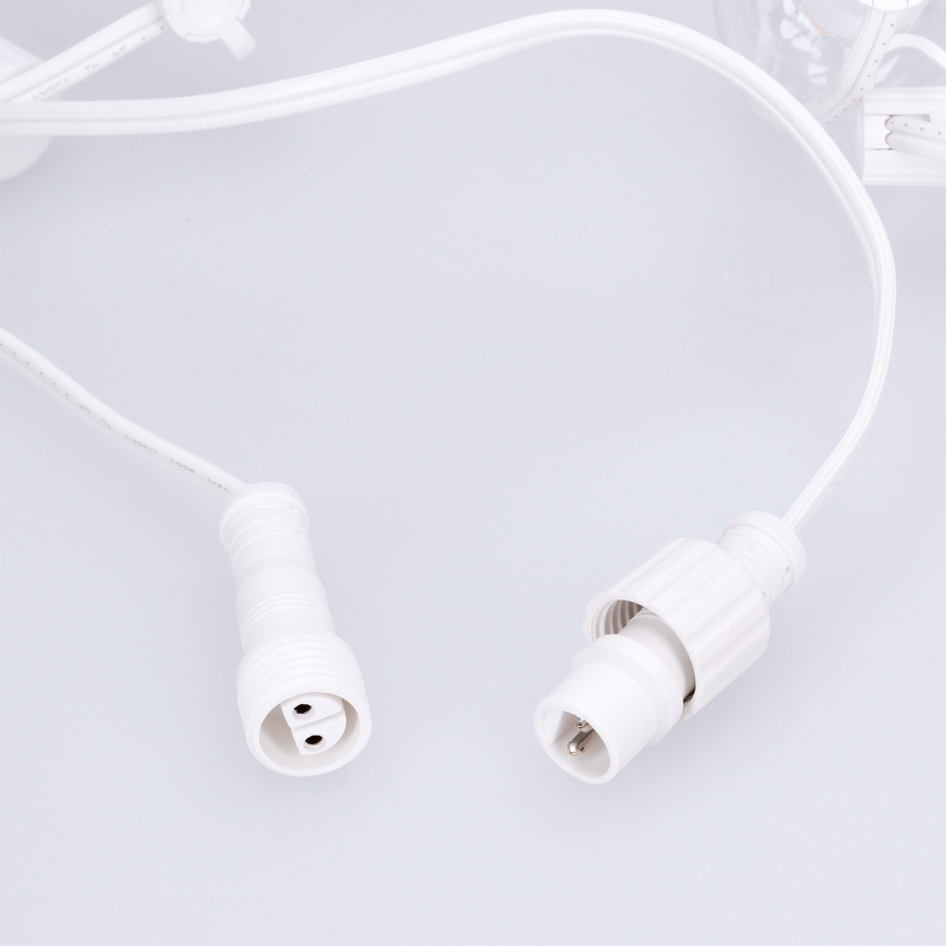Brilagi - LED Guirlande décorative d'extérieur GIRLANDA 25xE12/0,8W/230V 20m blanc IP44 blanc chaud