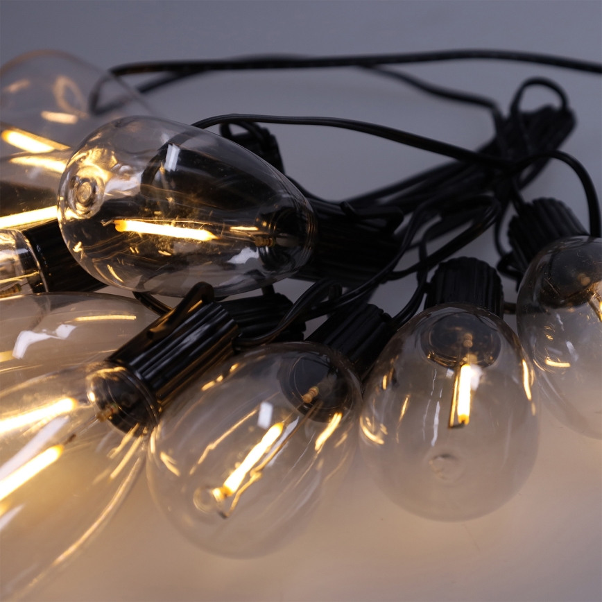 Brilagi - Guirlande LED d'extérieur 10xLED/3xAA 3,2 m IP44 blanc chaud