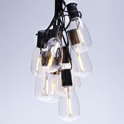 Brilagi - Guirlande LED d'extérieur 10xLED/3xAA 3,2 m IP44 blanc chaud