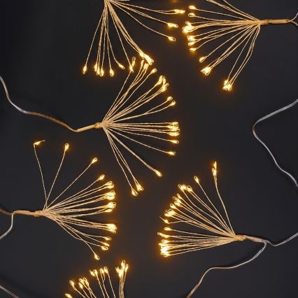Brilagi - Guirlande LED d'extérieur 150 LED 5 m IP44 blanc chaud effet feu d'artifice