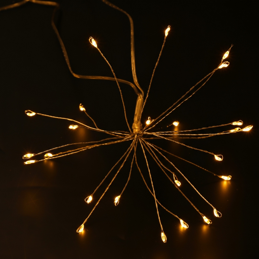 Brilagi - Guirlande LED d'extérieur 150 LED 5 m IP44 blanc chaud effet feu d'artifice