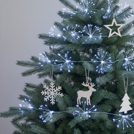 Brilagi - Guirlande LED d'extérieur 150 LED 5 m IP44 blanc froid effet feu d'artifice