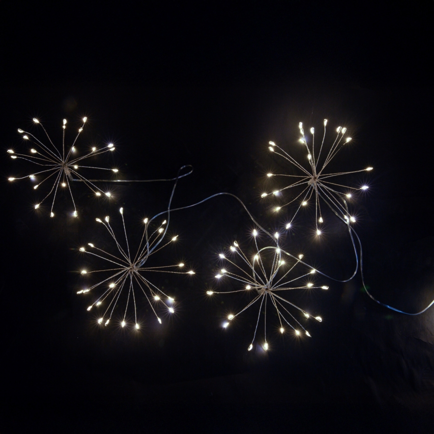 Brilagi - Guirlande LED d'extérieur 150 LED 5 m IP44 blanc froid effet feu d'artifice
