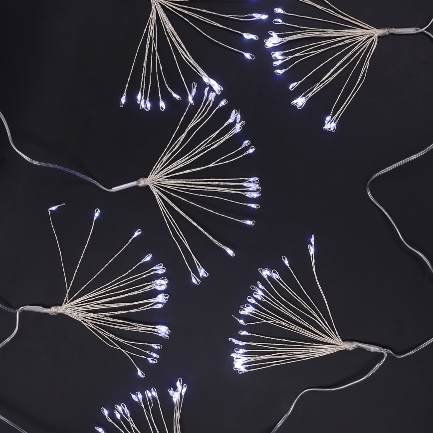 Brilagi - Guirlande LED d'extérieur 150 LED 5 m IP44 blanc froid effet feu d'artifice