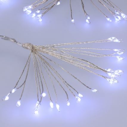 Brilagi - Guirlande LED d'extérieur 150 LED 5 m IP44 blanc froid effet feu d'artifice