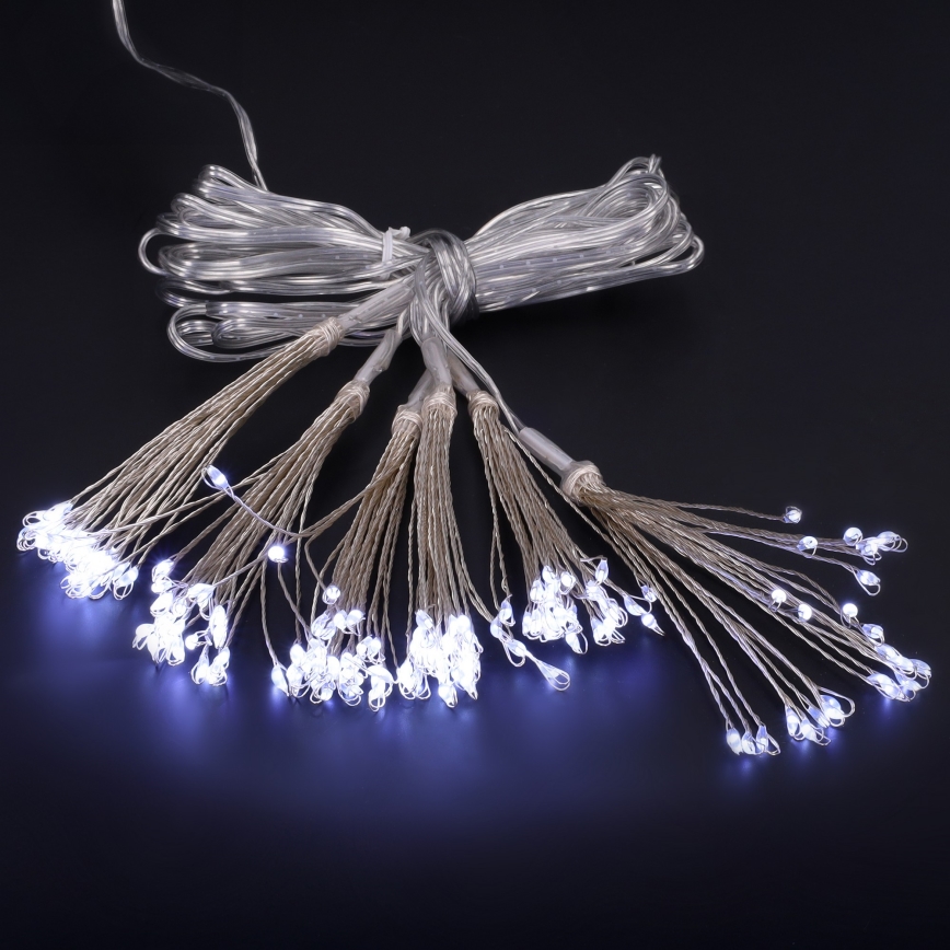Brilagi - Guirlande LED d'extérieur 150 LED 5 m IP44 blanc froid effet feu d'artifice