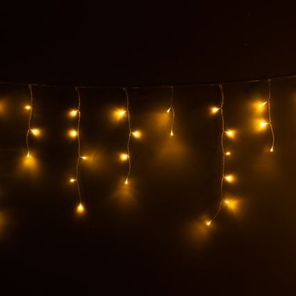 Brilagi - Guirlande LED d'extérieur 200 LED / 8 fonctions, 13 m, IP44, blanc chaud, ampoules en forme de glaçons