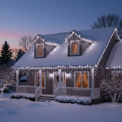 Brilagi - Guirlande LED d'extérieur 400 LED / 8 fonctions, 23 m, IP44, blanc froid