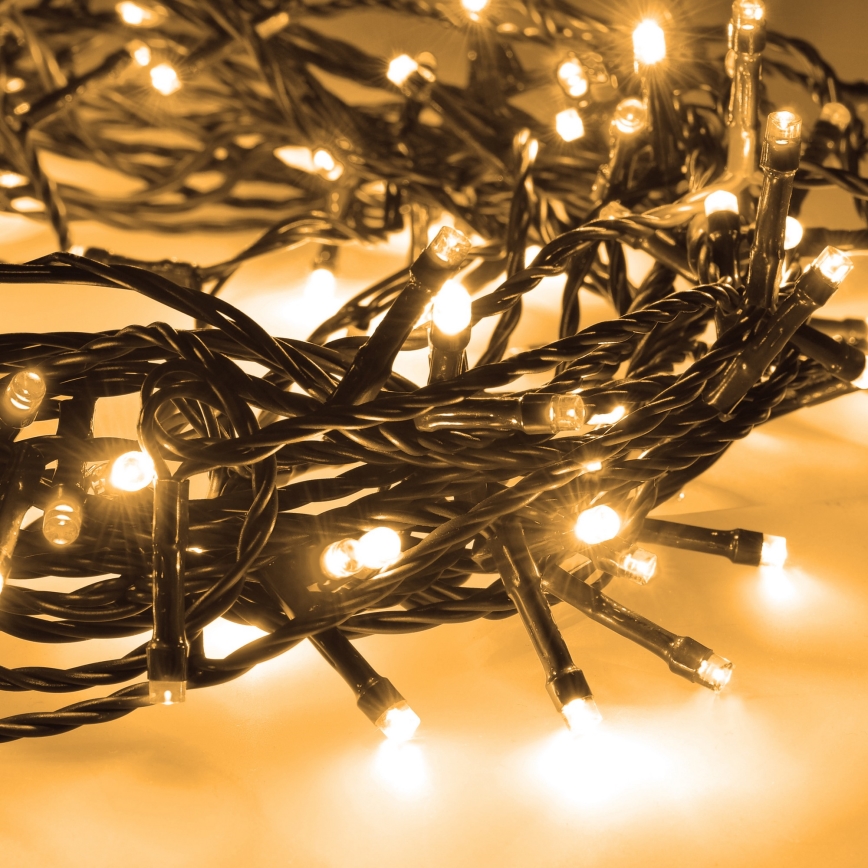 Brilagi - guirlande LED extérieure 100xLED/8 fonctions 13 m IP44 blanc chaud