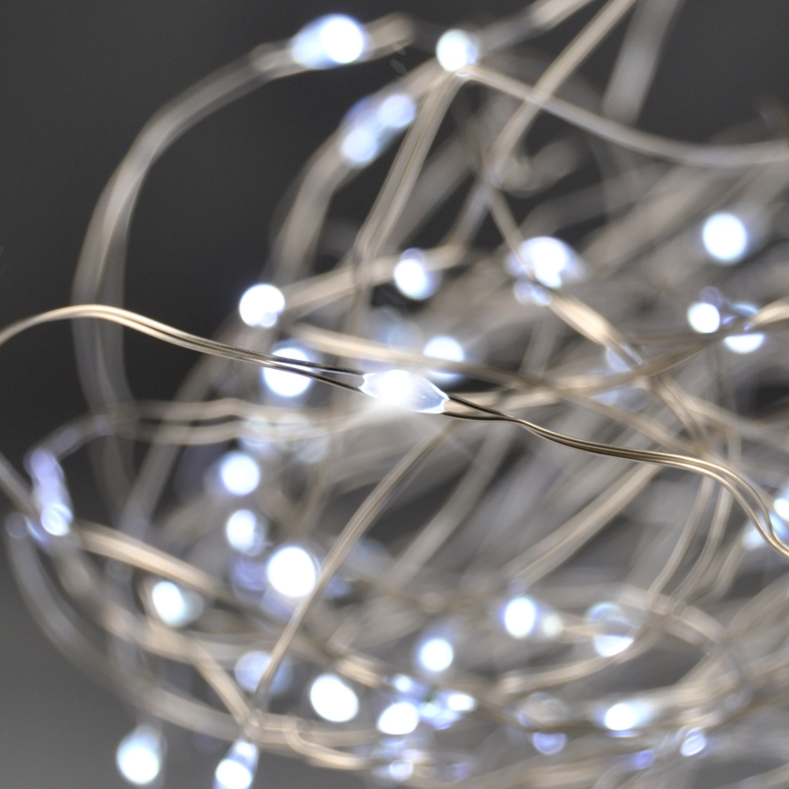 Brilagi - guirlande lumineuse 100xLED/3xAA 10m blanc froid