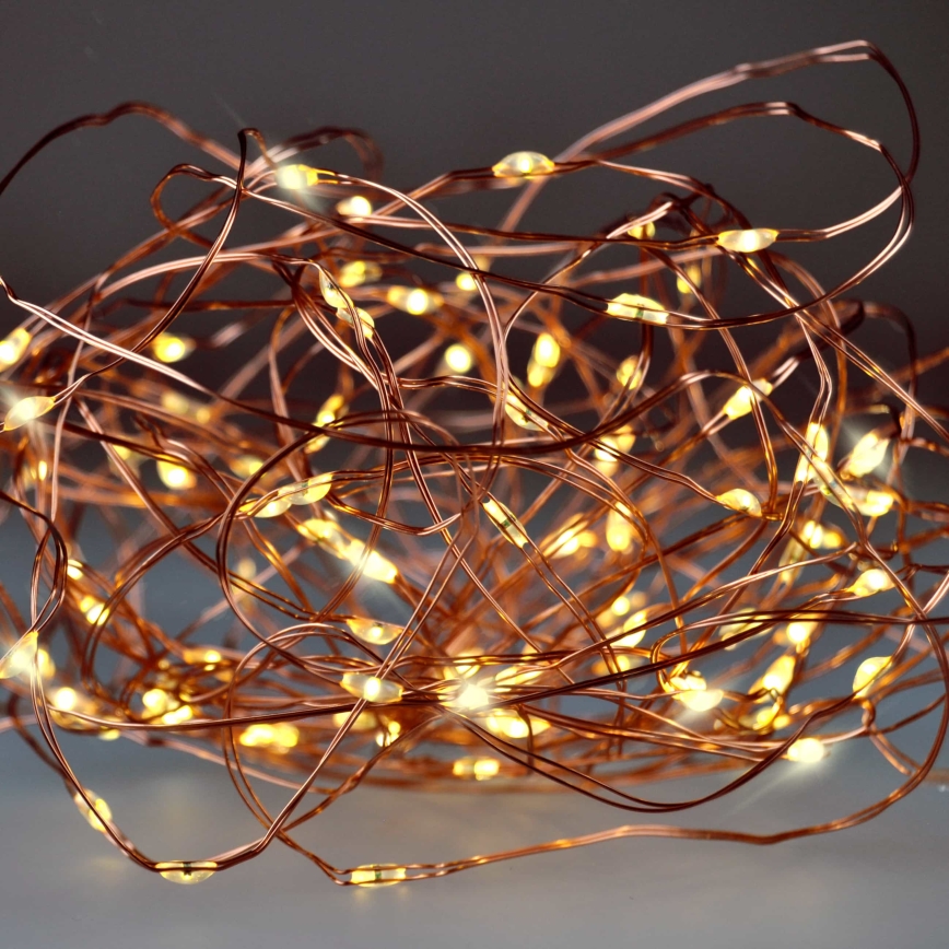Brilagi - Guirlande lumineuse de Noël à LED 100xLED/3xAA 10m blanc chaud