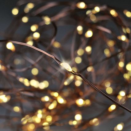 Brilagi - Guirlande lumineuse de Noël à LED 100xLED/3xAA 10m blanc chaud