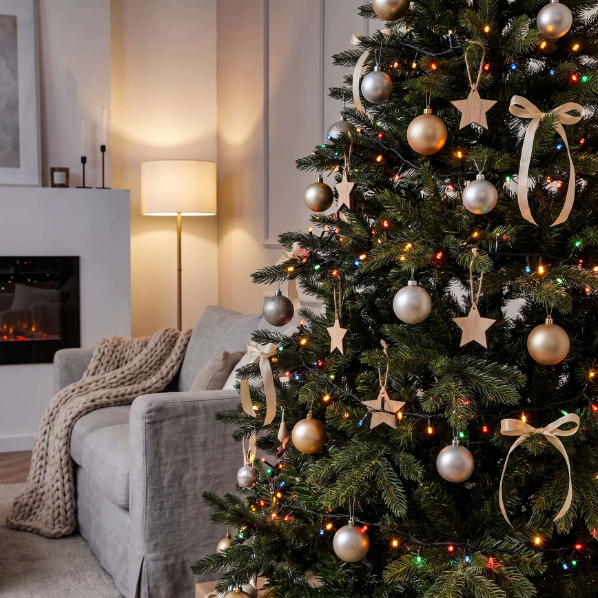 BRILAGI - Guirlande lumineuse de Noël LED d'extérieur 700 LED / 8 fonctions, 75 m, IP44, multicolore