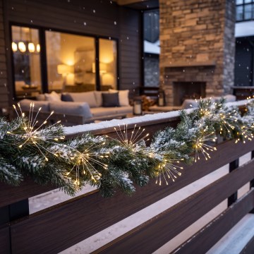 BRILAGI - Guirlande lumineuse de Noël LED extérieure 300 LED 7 m IP44 blanc chaud effet feu d'artifice