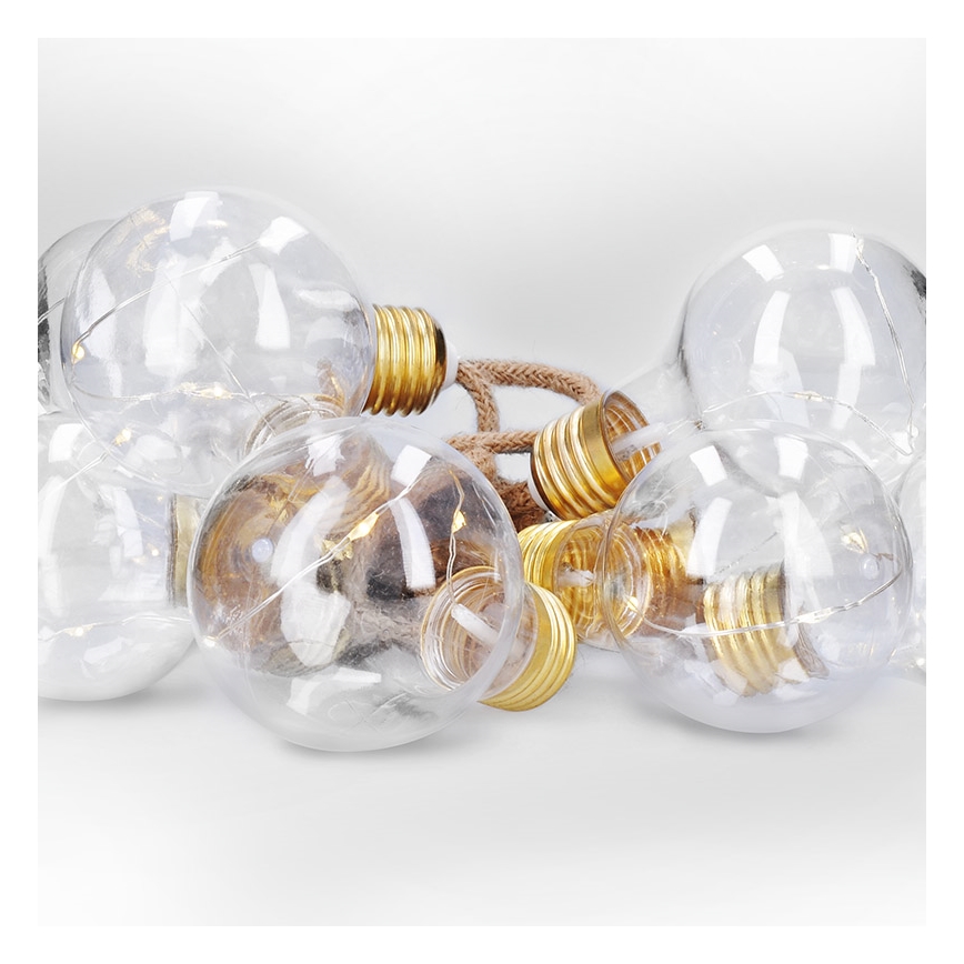 BRILAGI - Guirlande lumineuse décorative LED 10xLED/3xAA 1,8m blanc chaud