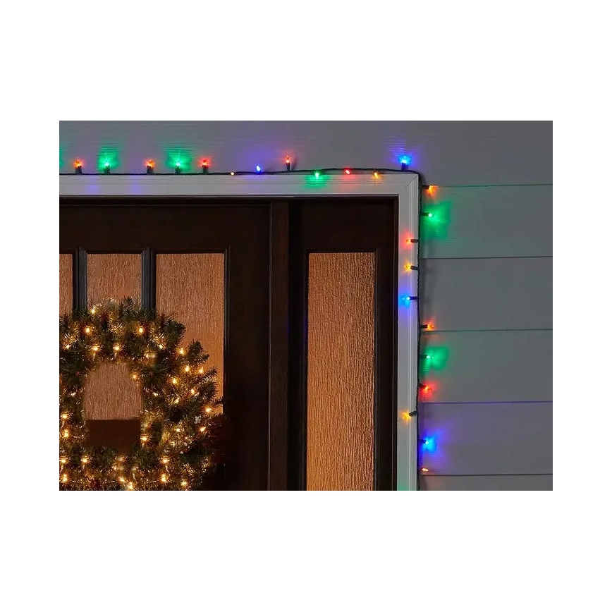 Brilagi - Guirlande lumineuse LED de Noël pour l'extérieur 200 LED, 2 modes, 25 m, IP44, multicolore