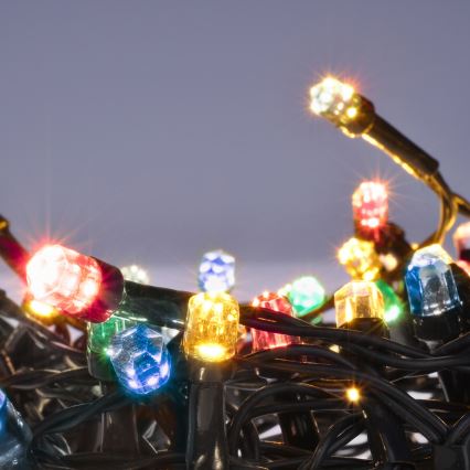 Brilagi - Guirlande lumineuse LED de Noël pour l'extérieur 200 LED, 2 modes, 25 m, IP44, multicolore