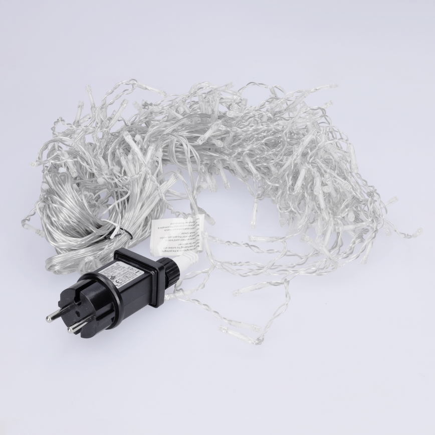Brilagi - LED guirlande  extérieure 200xLED/8 fonctions 13m IP44 blanc froid effet stalactites