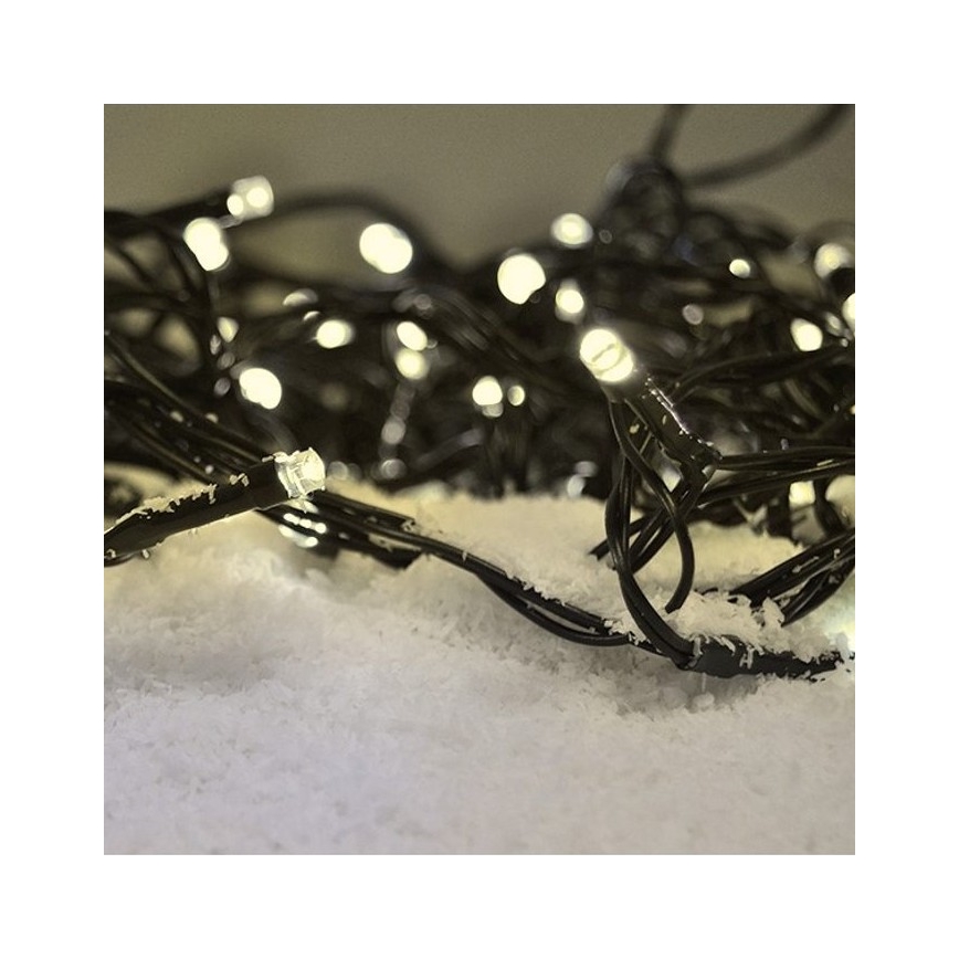 BRILAGI - Guirlande lumineuse LED d'extérieur pour Noël, 100 LED, 8 fonctions, 13 m, IP44, blanc chaud