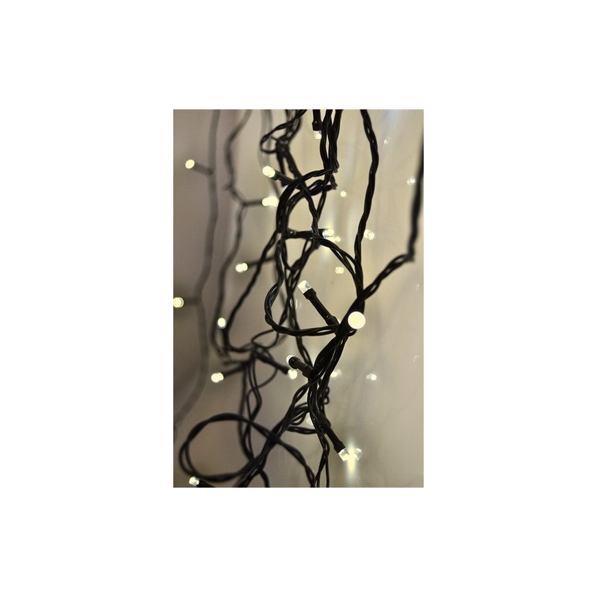BRILAGI - Guirlande lumineuse LED d'extérieur pour Noël, 100 LED, 8 fonctions, 13 m, IP44, blanc chaud
