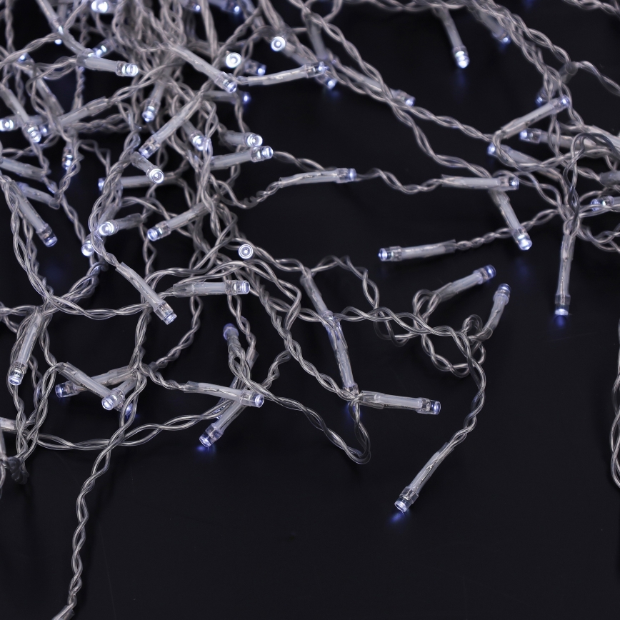 Brilagi - Guirlande lumineuse de Noël LED d'extérieur 200 LED/8 fonctions, 13 m, IP44, blanc froid, effet stalactites