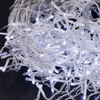 Brilagi - Guirlande lumineuse de Noël LED d'extérieur 200 LED/8 fonctions, 13 m, IP44, blanc froid, effet stalactites