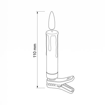 BRILAGI - Guirlande lumineuse LED pour sapin de Noël 10xLED/10xAAA blanc + télécommande